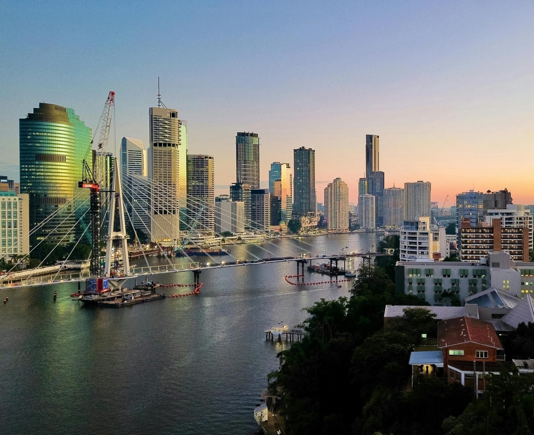 brisbane at sunset